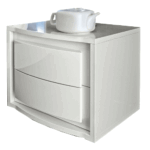 High Gloss Lacquer Dama Bianca Nightstand i25735 By ESF Furniture ESF Furniture Mobilia Cleopatra 8 High Gloss Lacquer Dama Bianca Nightstand i25735 By ESF Furniture 8
