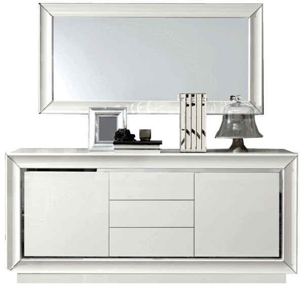 High Gloss Lacquer Dama Bianca Buffet p10482 By ESF Furniture - Image 2