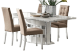 High Gloss Lacquer Dama Bianca Dining Table i27679 By ESF Furniture ESF Furniture Mobilia Cleopatra 13 High Gloss Lacquer Dama Bianca Dining Table i27679 By ESF Furniture 13