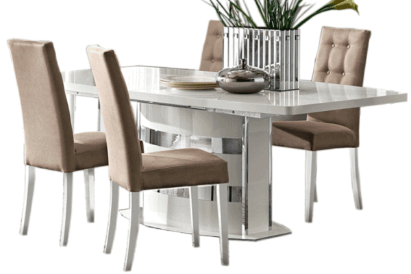 High Gloss Lacquer Dama Bianca Dining Set p8509 By ESF Furniture 18