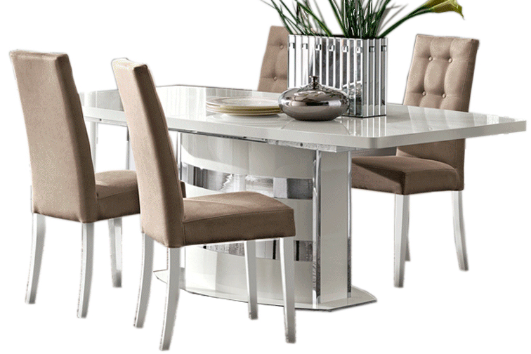 High Gloss Lacquer Dama Bianca Dining Table i27679 By ESF Furniture
