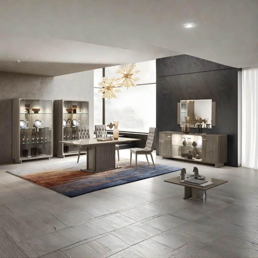 Volare Dining Room Set Gray By Esf Furniture | Mobilia Cleopatra 3 Volare chair Gray