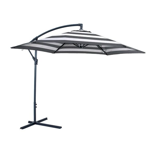 Black/White GLAM CANTILEVER UMBRELLA W/ LED GM-3003BW By Furniture of America. 4