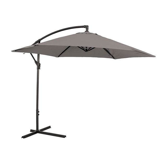 Graphite GLAM CANTILEVER UMBRELLA W/ LED GM-3003GR By Furniture of America.