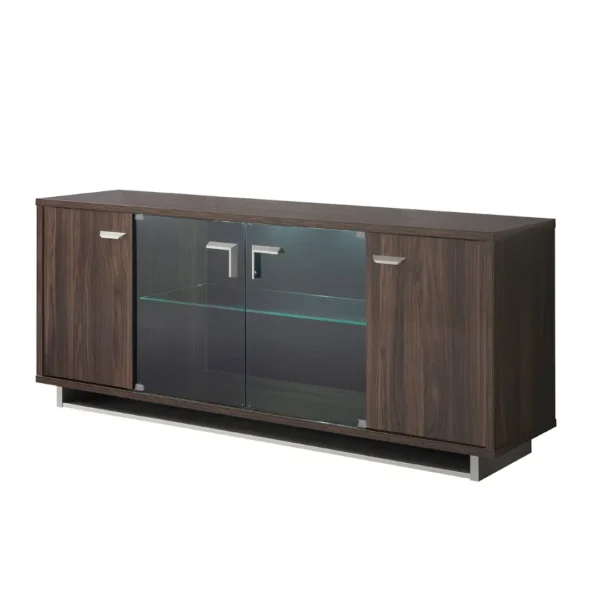 Volare Dining Room Set Dark Walnut/Nickel Additional Items