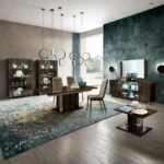 Volare Dining Room Set Dark Walnut/Nickel Additional Items