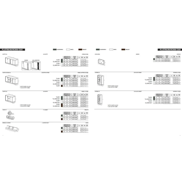 Roma White Additional Items Dining Room Set