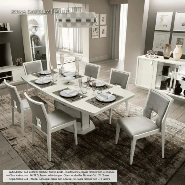 Roma White Additional Items Dining Room Set