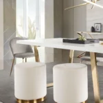 Round Velvet Ottoman