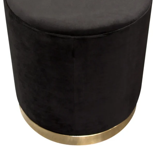 Round Velvet Ottoman