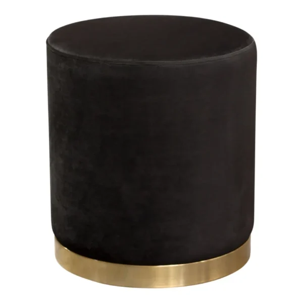 Round Velvet Ottoman