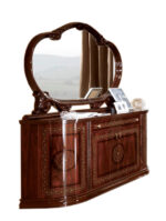 Shiny Pamela Mirror Walnut ONLY! i32488 By ESF Furniture Luxury Bedroom Dressers & Mirrors Mobilia Cleopatra 8 Shiny Pamela Mirror Walnut ONLY! i32488 By ESF Furniture 8
