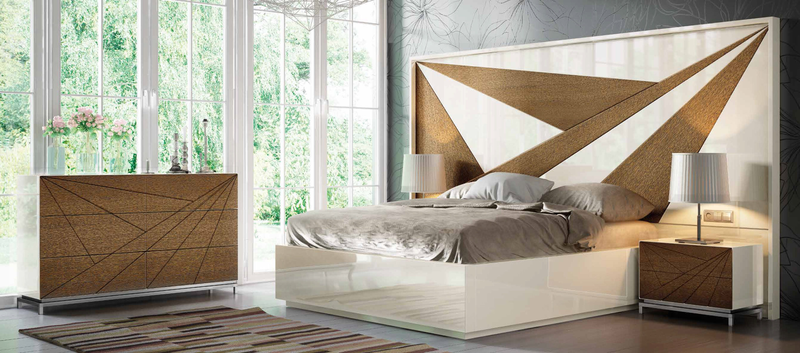 DOR 19 Cream Color Bedroom Set p10710 By ESF Furniture