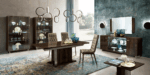 Volare Dining room Set Dark Walnut/Nickel Additional items p13025 By ESF Furniture ESF Furniture Mobilia Cleopatra 17 Volare Dining room Set Dark Walnut/Nickel Additional items p13025 By ESF Furniture 17