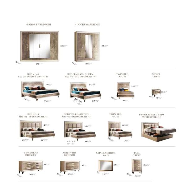 Italian Luxury Bedroom ArredoAmbra by Arredoclassic, Italy p11826 By ESF Furniture 18