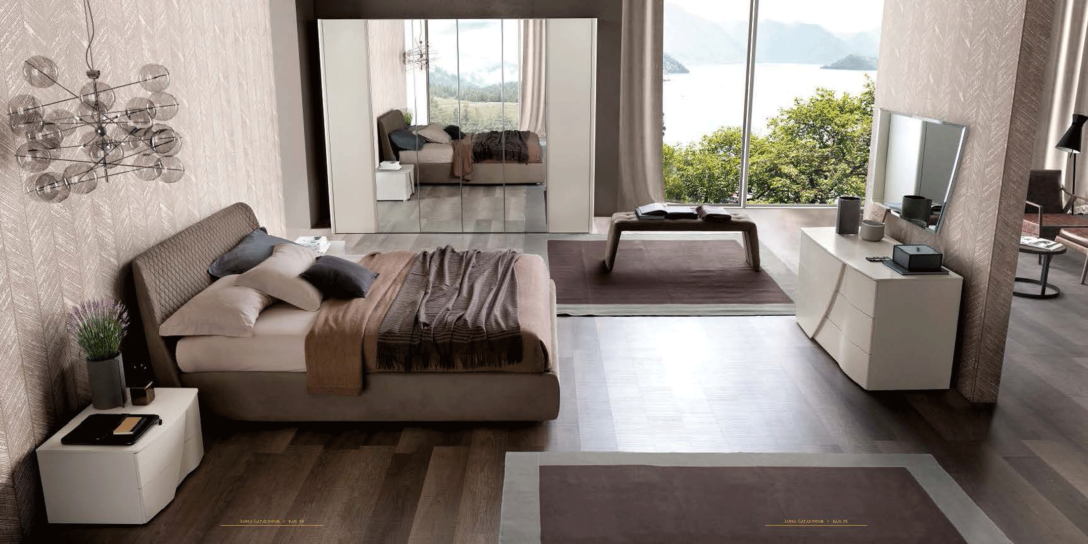Mat Luna White Bedroom Set additional items p9092 By ESF Furniture