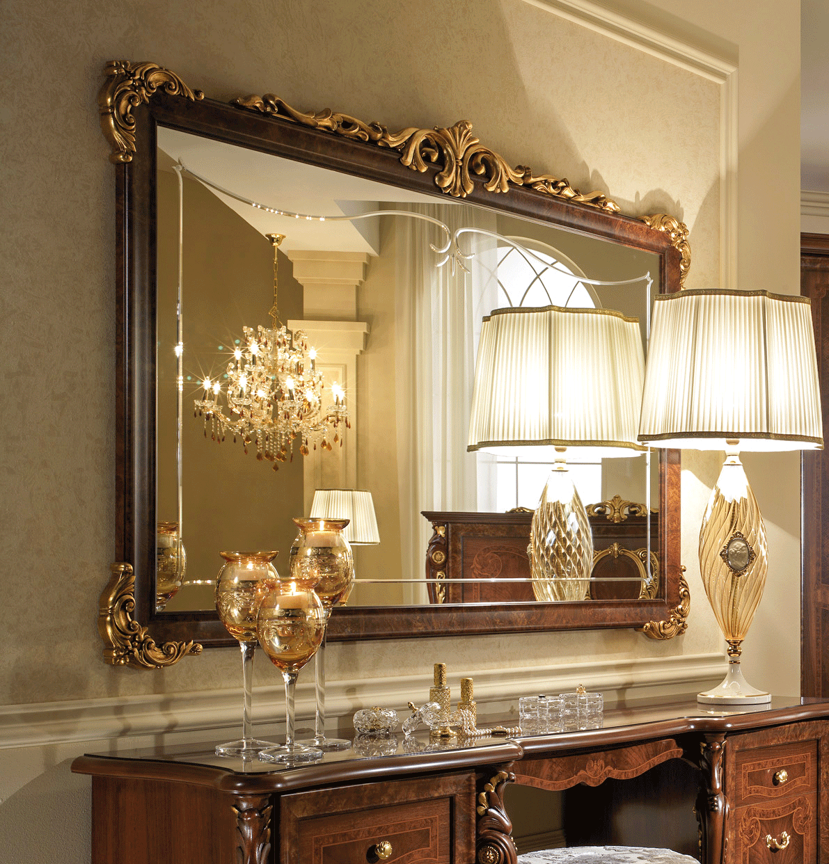 Donatello mirror for Vanity dresser/Buffet i37890 By ESF Furniture