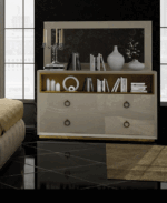 High Gloss Lacquer Velvet mirror for Double dresser i38051 By ESF Furniture Luxury Bedroom Dressers & Mirrors Mobilia Cleopatra 8 High Gloss Lacquer Velvet mirror for Double dresser i38051 By ESF Furniture 8