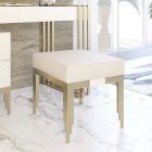 Stool Fabric Star Crema / Legs 041 Metalic