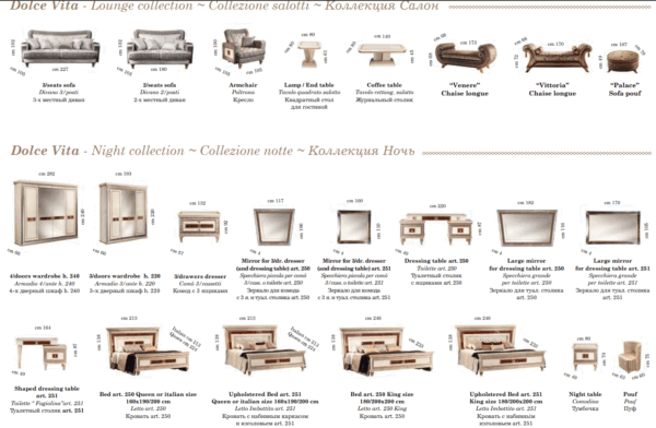 Dolce Vita Night Gold Bedroom Set p10879 By ESF Furniture - Image 8