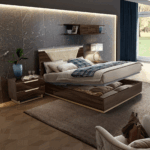 High Gloss Lacquer, Mat Smart Bedgroup Walnut Bedroom Set Additional items p11764 By ESF Furniture Luxury Bedroom Sets Mobilia Cleopatra 31 High Gloss Lacquer, Mat Smart Bedgroup Walnut Bedroom Set Additional items p11764 By ESF Furniture 31