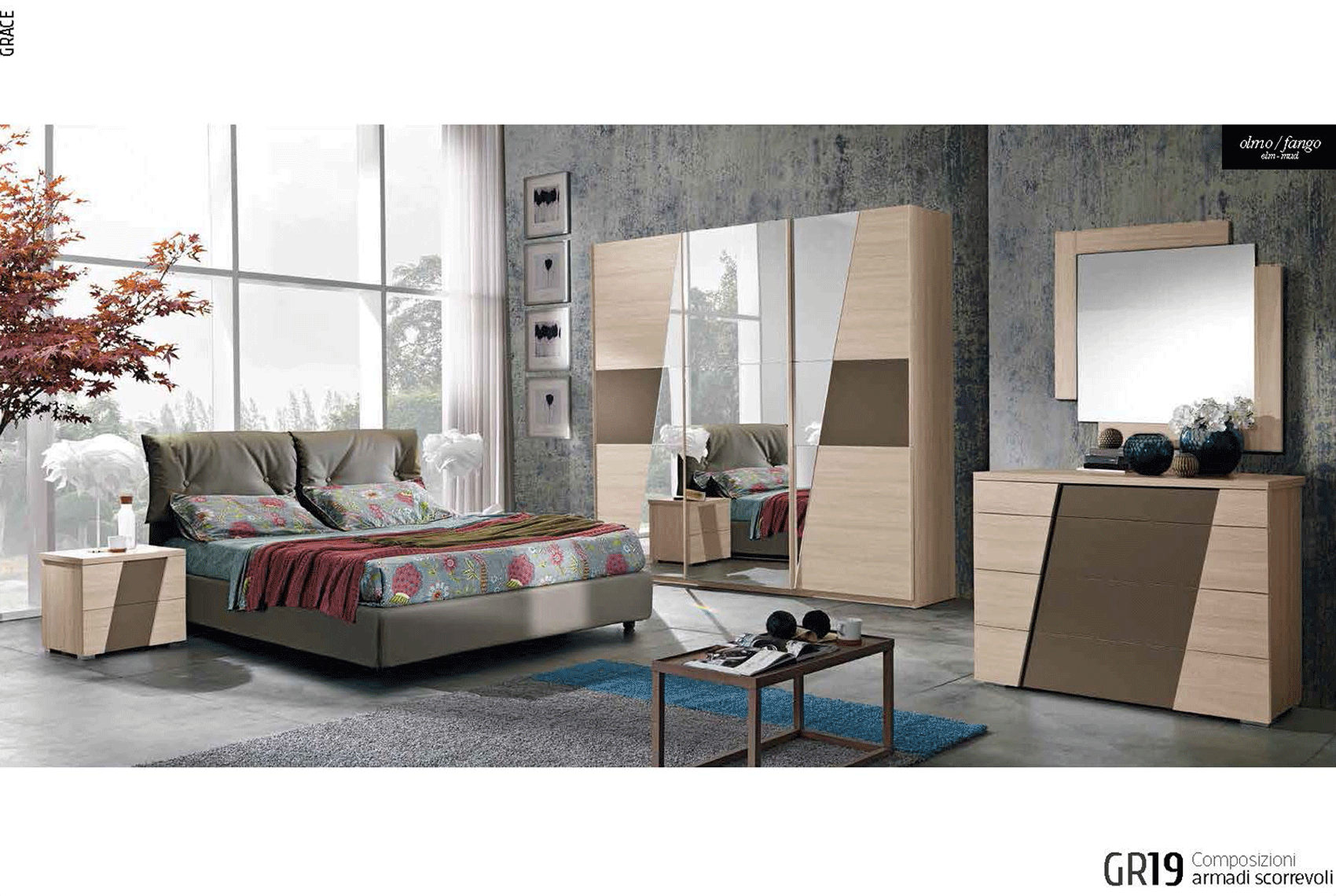 GR19 Gray/Silver Bedroom Set p11330 By ESF Furniture
