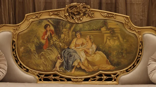 MC-10 moka beige Baroque sofa set . - Image 3