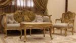 MC-10 moka beige Baroque sofa set . - Image 4