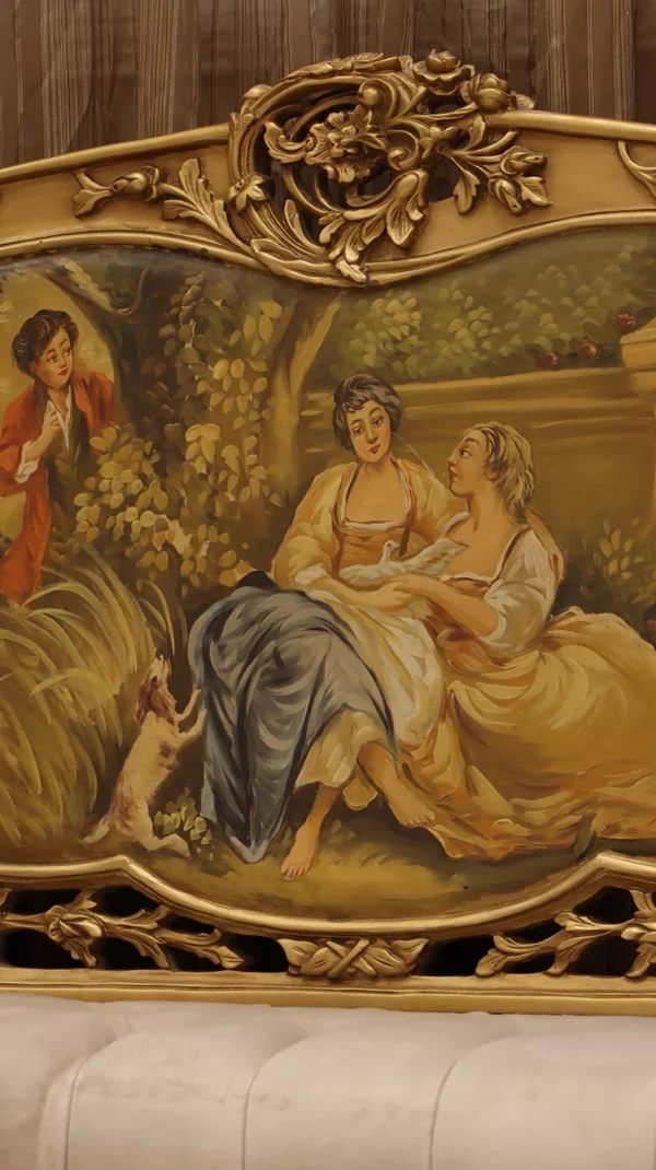 MC-10 moka beige Baroque sofa set . - Image 8