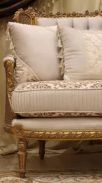 MC-11 natural beige Baroque sofa set . - Image 2
