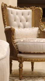 MC-11 natural beige Baroque sofa set . - Image 4