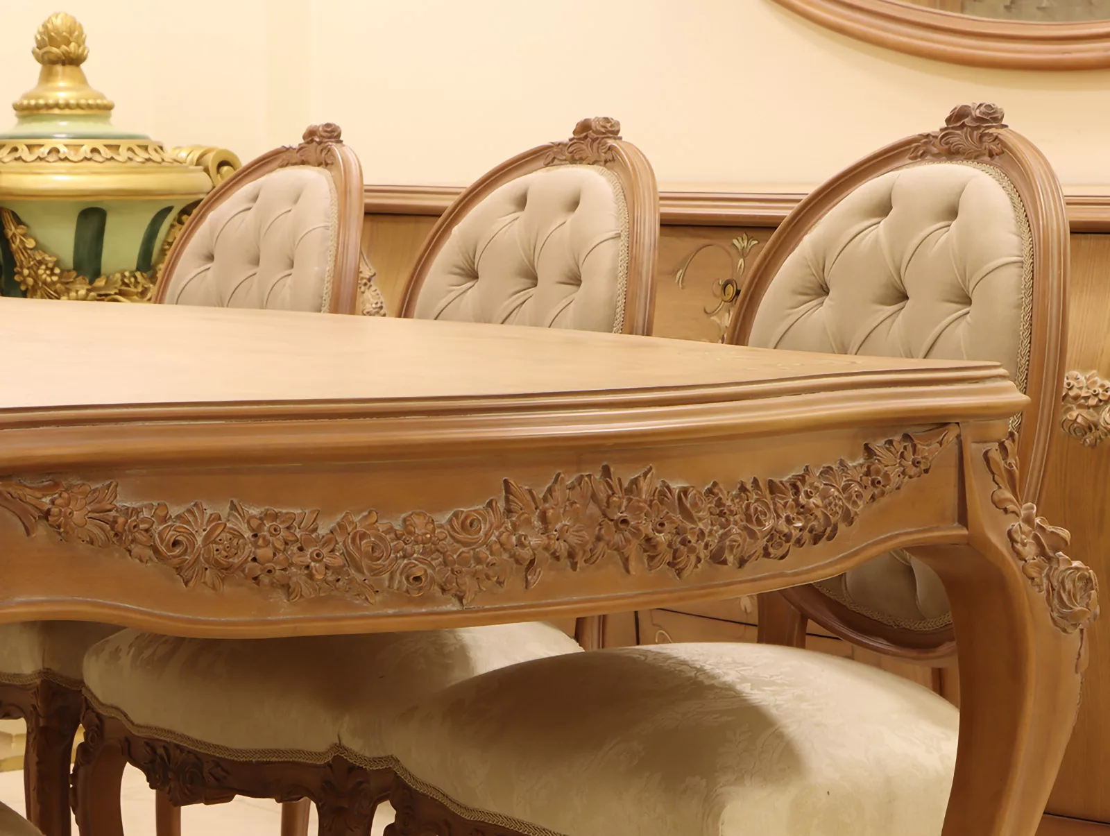 MC-12 cocoa Neoclassic dining set Custom Handmade Furniture Mobilia Cleopatra 32 MC-12 cocoa Neoclassic dining set 32