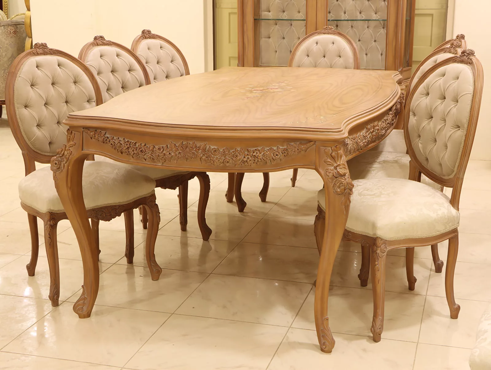 MC-12 cocoa Neoclassic dining set Custom Handmade Furniture Mobilia Cleopatra 33 MC-12 cocoa Neoclassic dining set 33