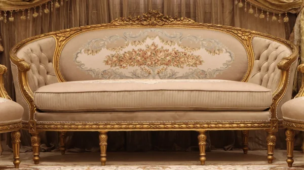 MC-13 cocoa Baroque sofa set . - Image 2
