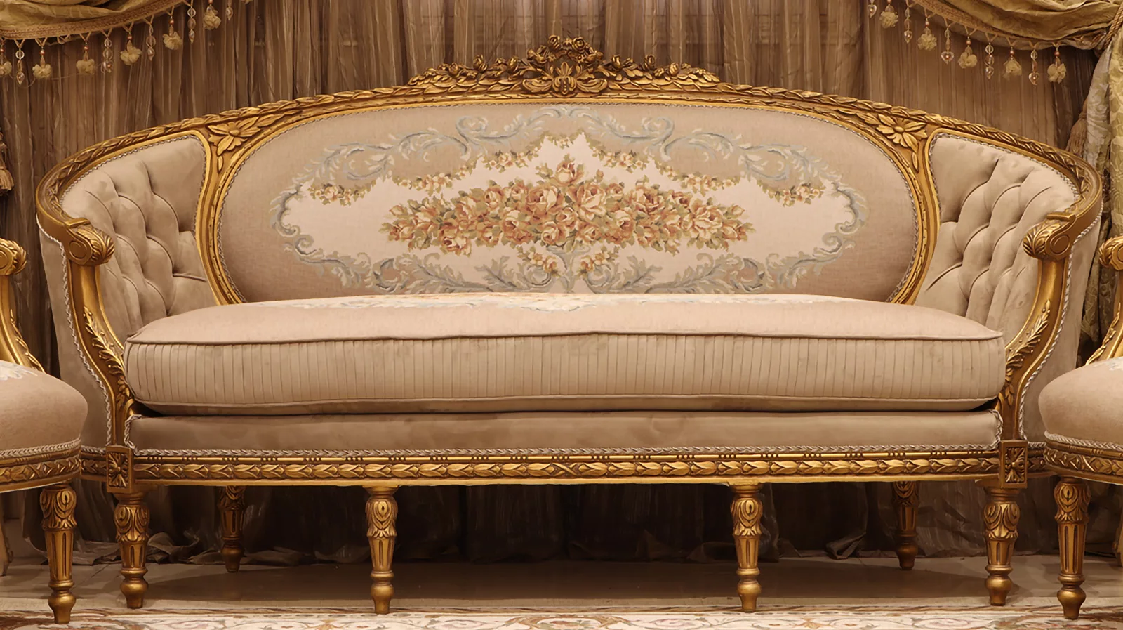 MC-13 cocoa Baroque sofa set . Custom Handmade Furniture Mobilia Cleopatra 22 MC-13 cocoa Baroque sofa set . 22