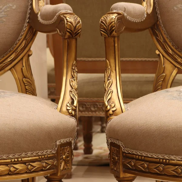 MC-13 cocoa Baroque sofa set . - Image 9