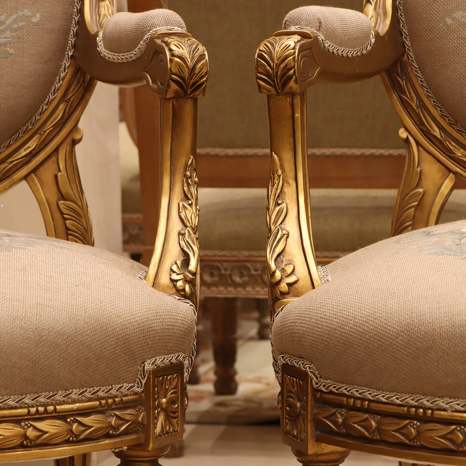 MC-13 cocoa Baroque sofa set . Custom Handmade Furniture Mobilia Cleopatra 29 MC-13 cocoa Baroque sofa set . 29