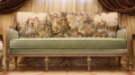 MC-1 Ment green Rococo sofa set . - Image 2