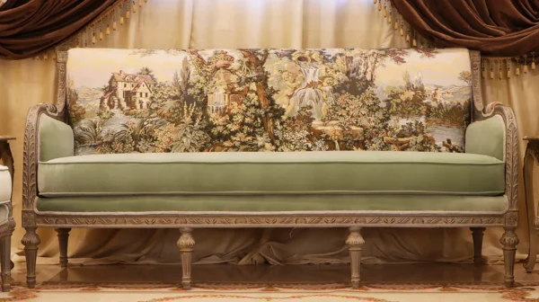 MC-1 Ment green Rococo sofa set . - Image 2