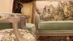 MC-1 Ment green Rococo sofa set . - Image 3