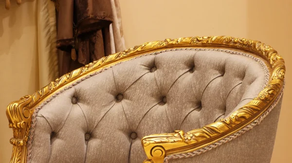 MC-5 natural beige Baroque sofa set . - Image 6