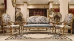 MC-4 slate gray Rococo sofa set . - Image 3