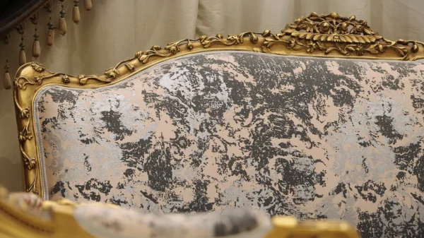 MC-4 slate gray Rococo sofa set . - Image 2