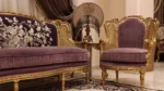 MC-6 purple lagoon Baroque sofa set - Image 4