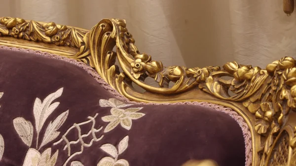 MC-6 purple lagoon Baroque sofa set - Image 5