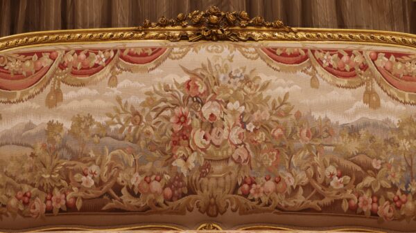 MC-7 natural beige Rococo sofa set . 15