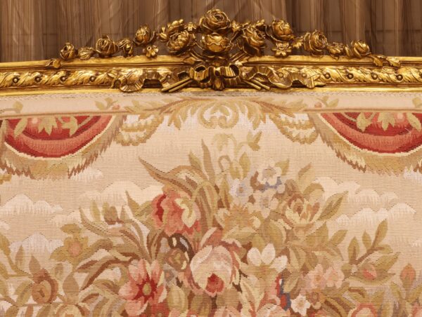 MC-7 natural beige Rococo sofa set . - Image 3