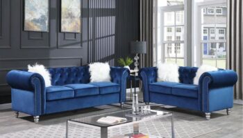 SF3511-L Tufted blue Love Seat By McFerran