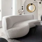 White Faux Sheepskin Simone Sofa