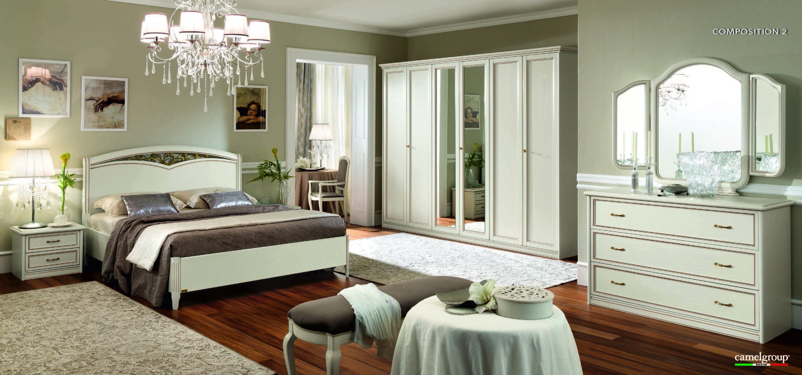 Nostalgia Ricordi White Bedroom Set p8037 By ESF Furniture ESF Furniture Mobilia Cleopatra 45 Nostalgia Ricordi White Bedroom Set p8037 By ESF Furniture 45